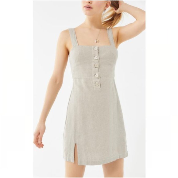 Urban Outfitters Avalon Linen Blend Mini Dress - Picture 1 of 13